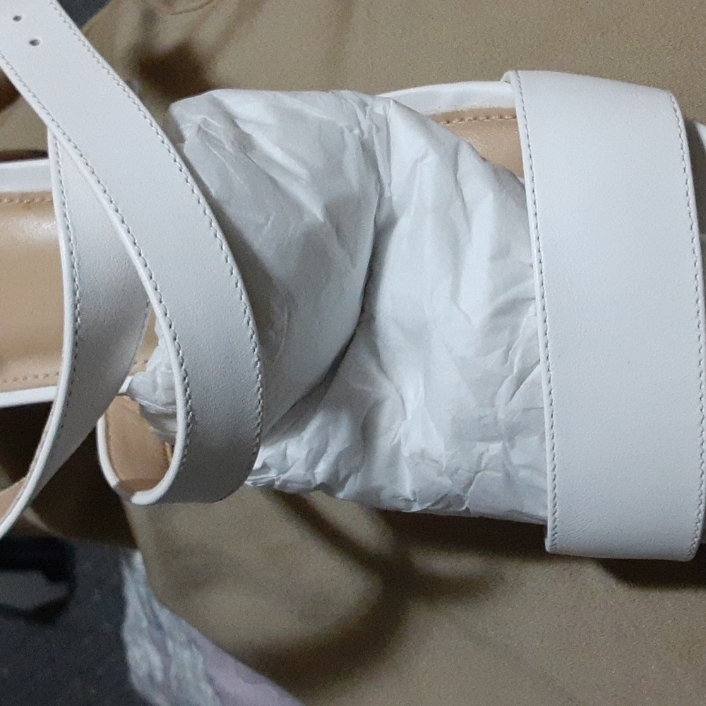 Michael kors white sandals with heel 8 medium